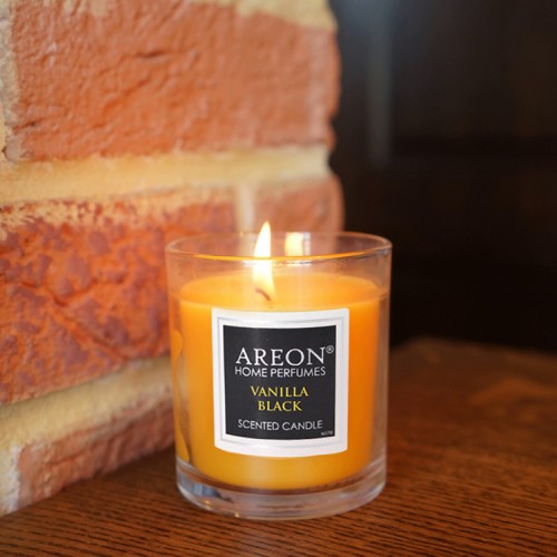 Чорна Ваніль (Vanilla Black) scented candle ароматична свічка Areon CR02, 120гр